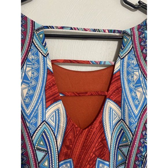 Pink Owl Boho Shift Dress Size Small 3/4 Sleeve Lined - Picture 8 of 8